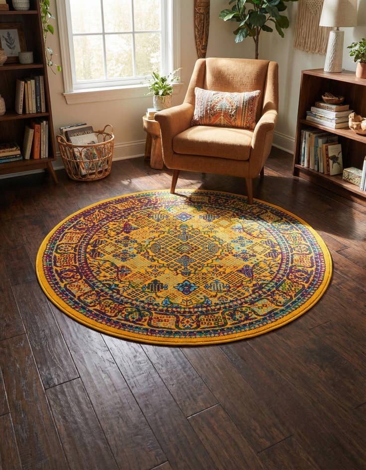 Detail image of 4' x 4' Calypso Round Rug