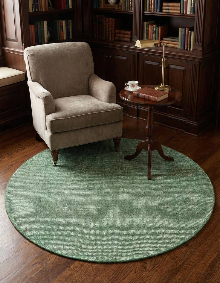 Detail image of 4' 1 x 4' 1 Hand Woven Jill Zarin English Manor Farmhouse Wool Round Rug