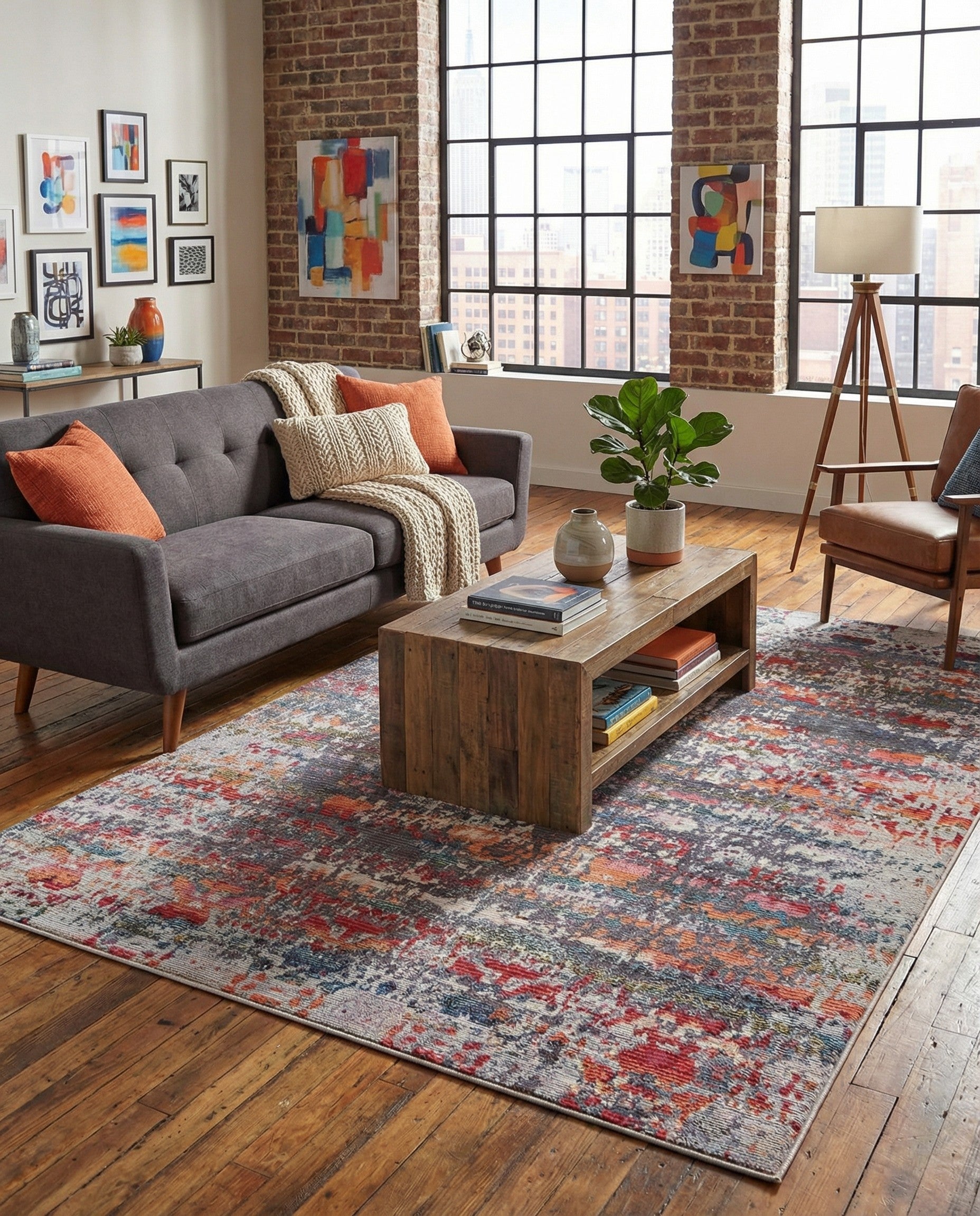 Multicolor 6' 7 x 9' 2 Amulet Rug | Rugs.com