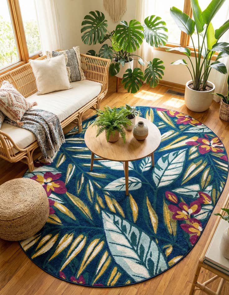 Detail image of 7' 10 x 10' Bloom Oval Rug