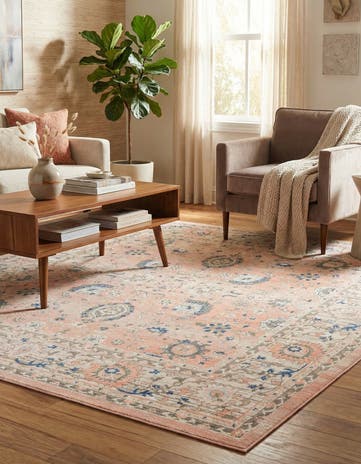 Powder Pink Whitney Square Rug