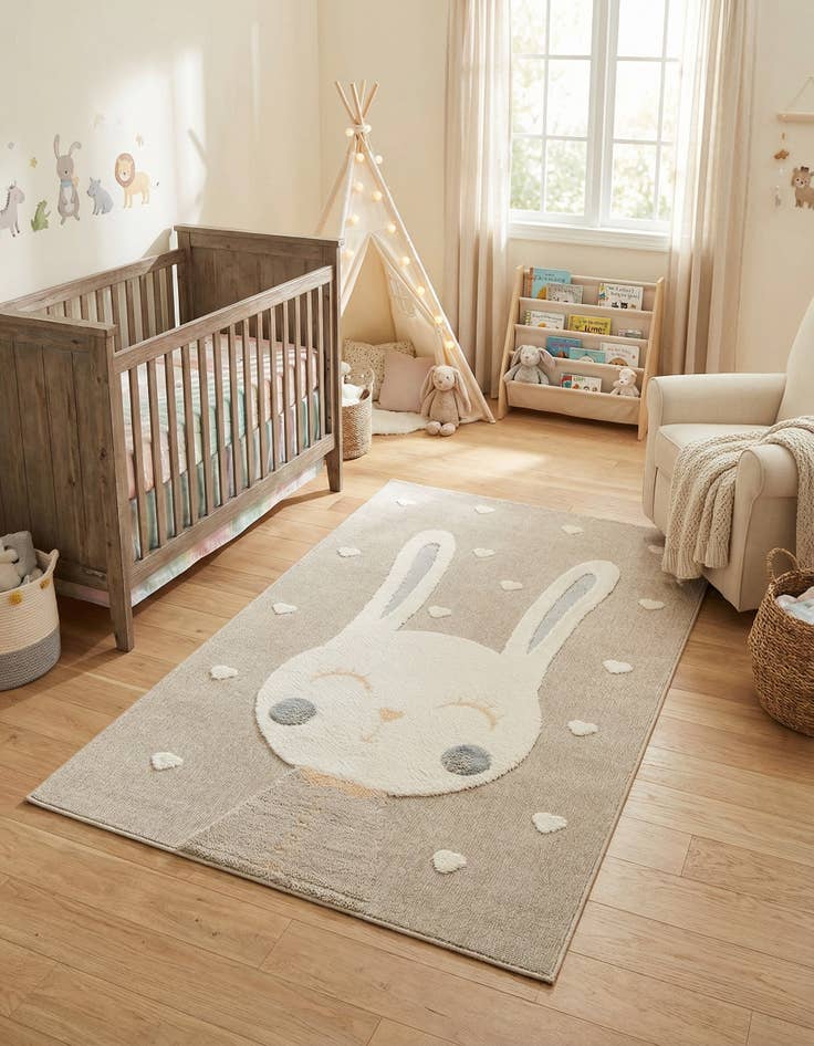 Detail image of 5' 3 x 8' Whimsy Kids Rug