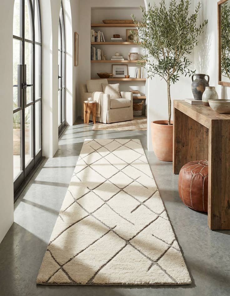 Detail image of 2' 7 x 12' Atlas Moroccan Wool Runner Rug