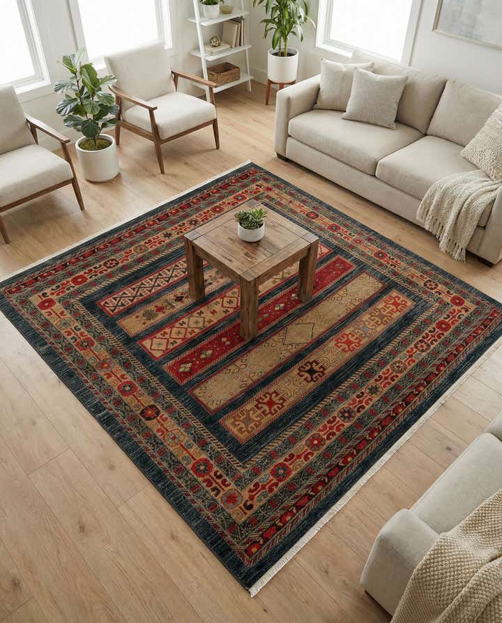 6' x 6' Kashkuli Gabbeh Square Rug