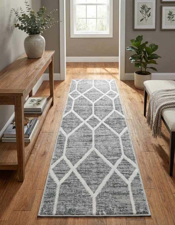 Detail image of 2' x 6' Lattice Trellis Runner Rug