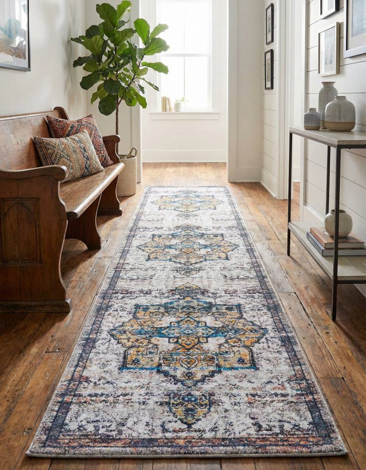 Detail image of 2' x 8'  Washable Renaissance Runner Rug