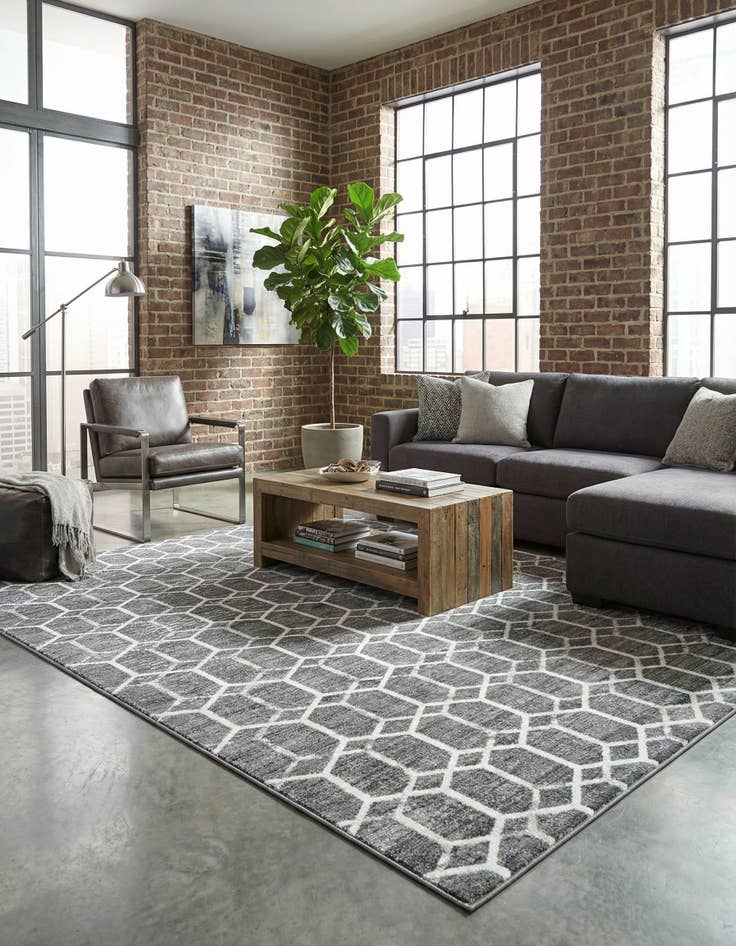 Detail image of 9' x 12' 2 Lattice Trellis Rug