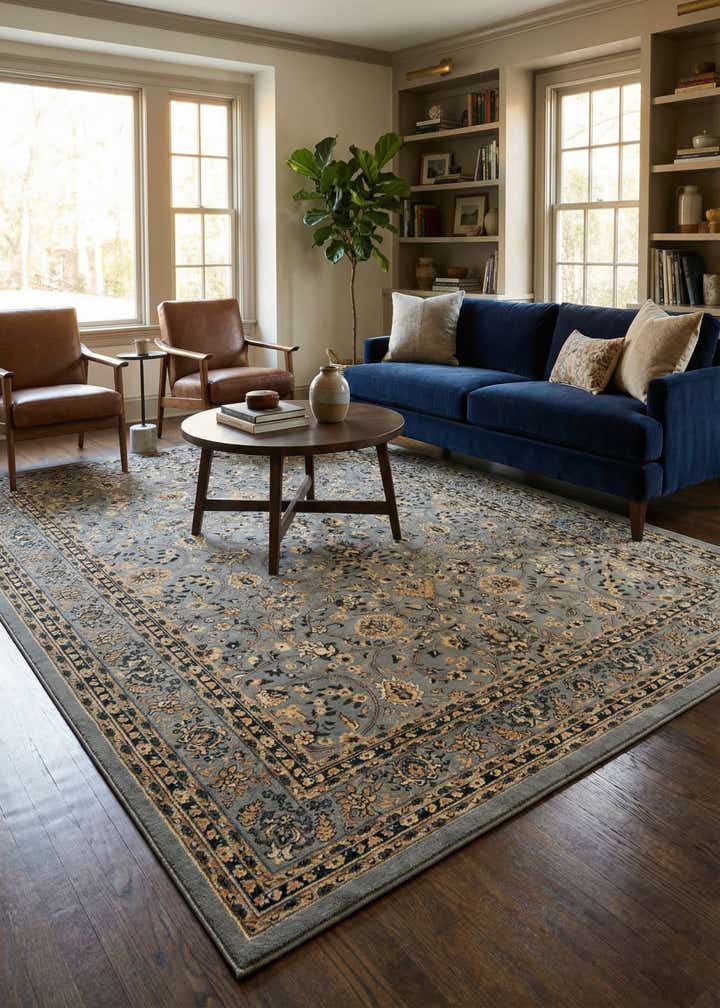 9' x 12' Kashan Design Rug