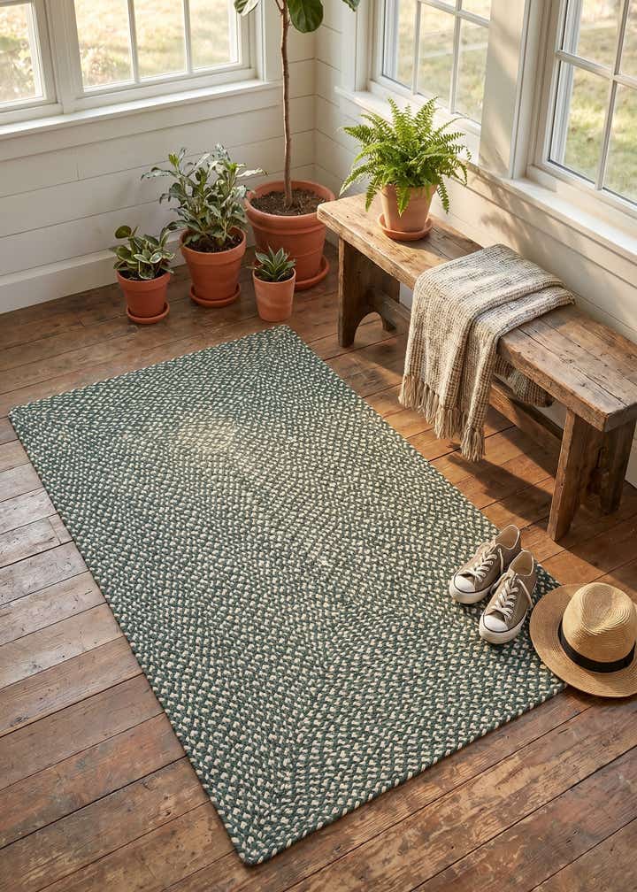 3' 1 x 5' 1 Handmade Tweed Braided Jute Rug