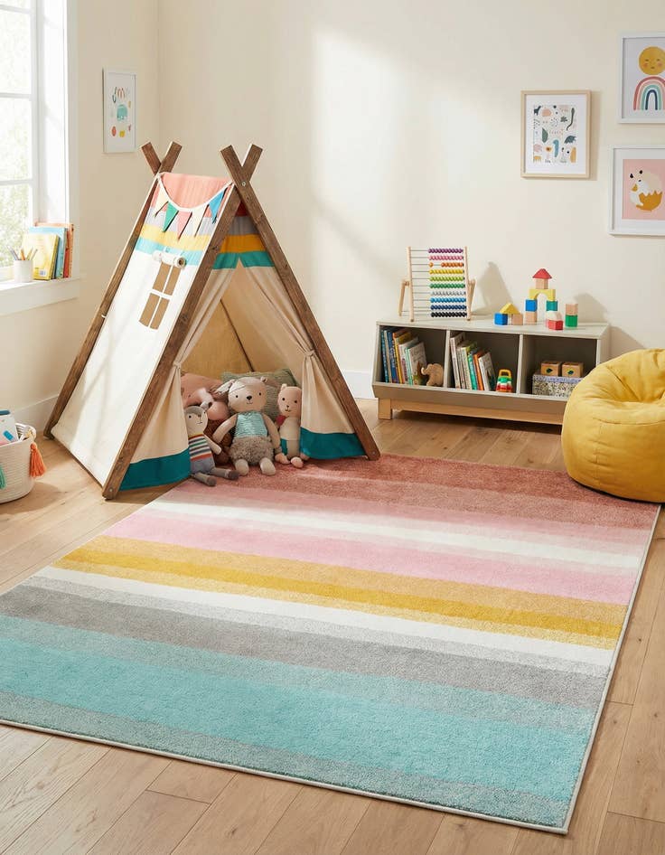 Detail image of 5' x 7' Whimsy Kids Rug