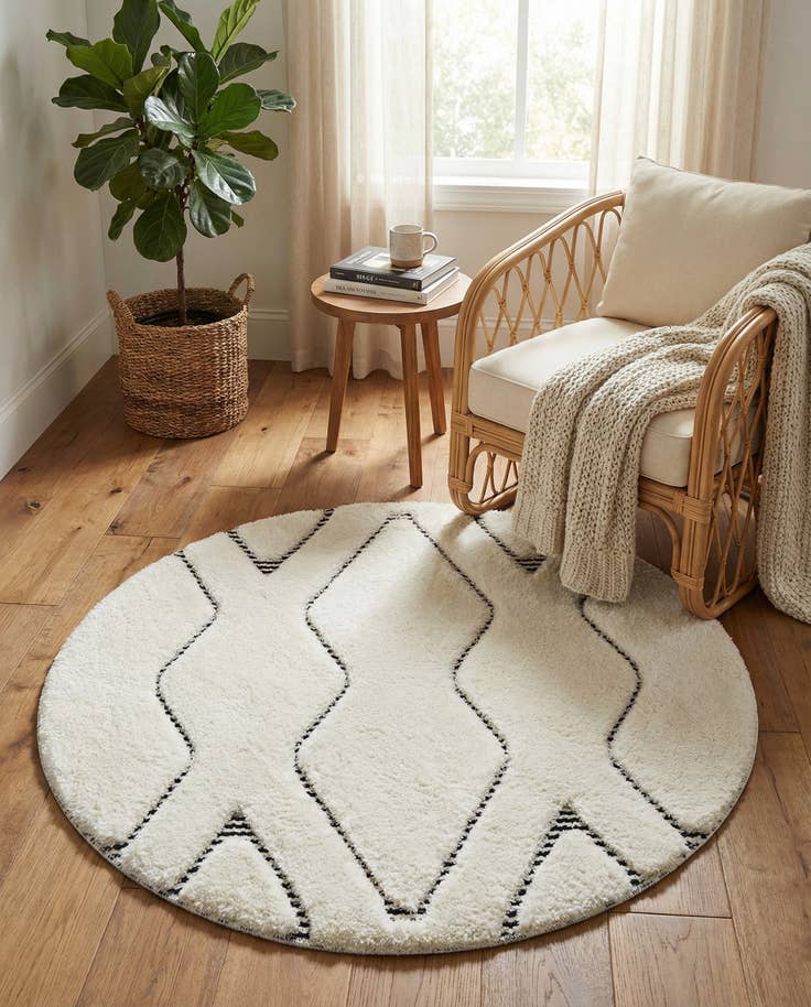 Detail image of 3' x 3' Prismatic Round Rug