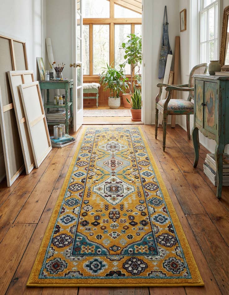 Detail image of 2' x 6' Kamala Washable Runner Rug