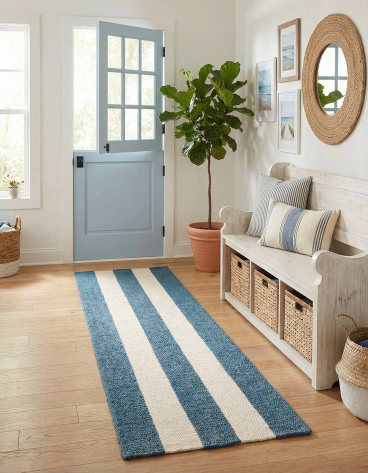 Detail image of 2' x 6' 1 Hand Woven Jill Zarin Hamptons Runner Rug