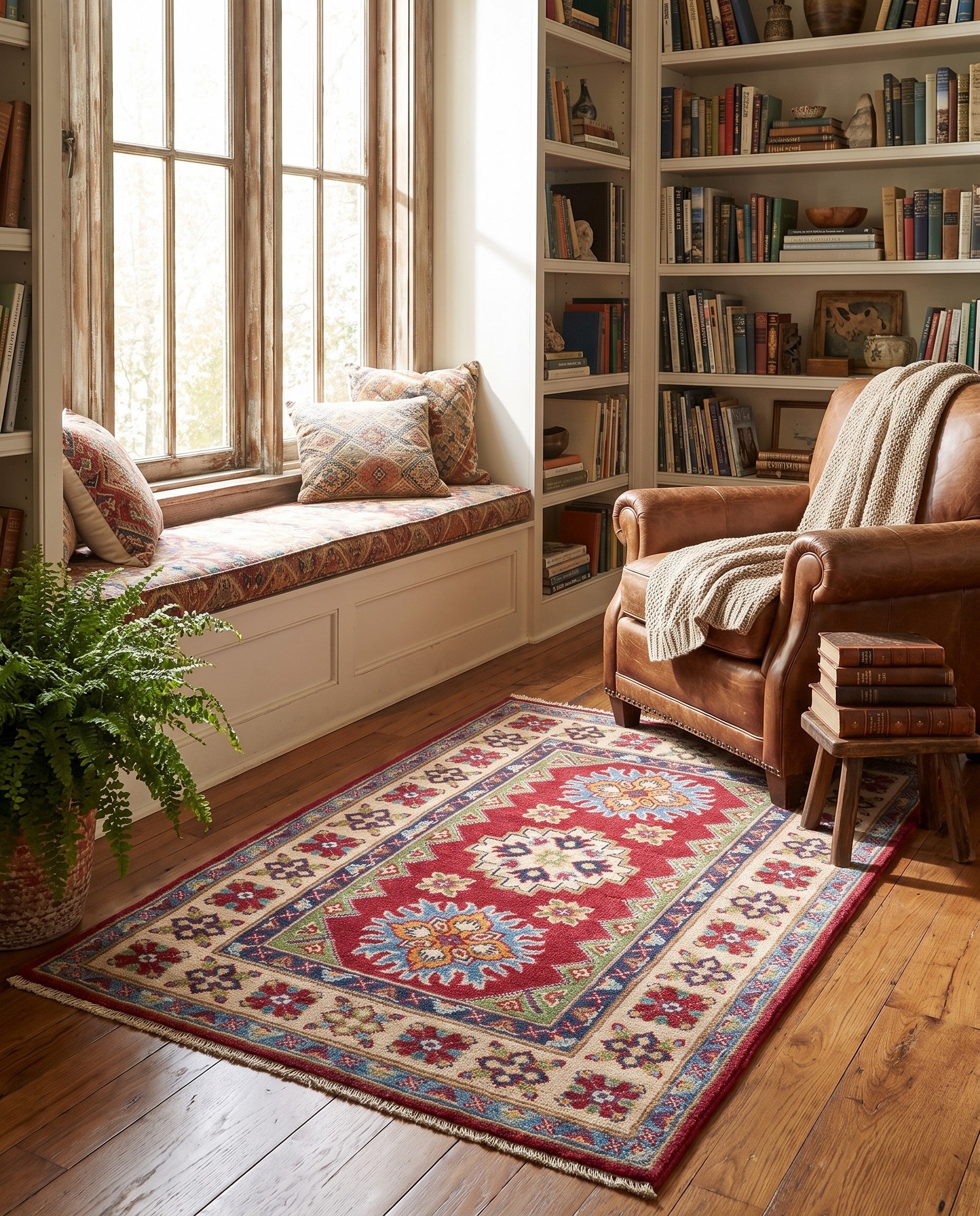 Detail image 3 of 10: 2' 8 x 4' 2 Hand Knotted Kazak Rug