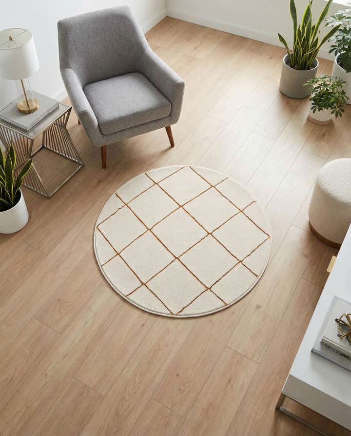 3' x 3' Vogue Geo Round Rug