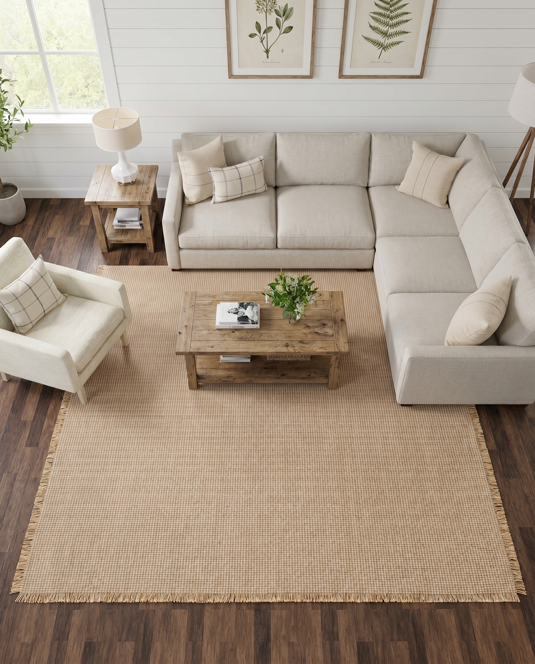 Gray Cottage Farm Square Rug