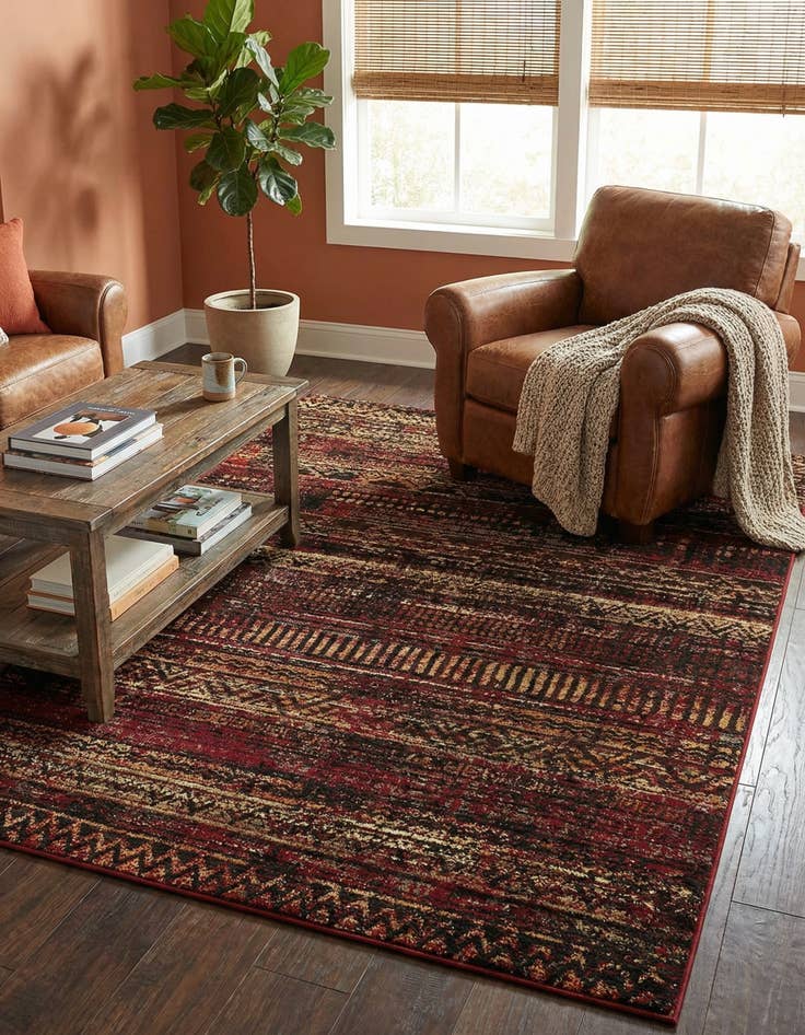 Detail image of  5' 3 x 7' Saturn Rug