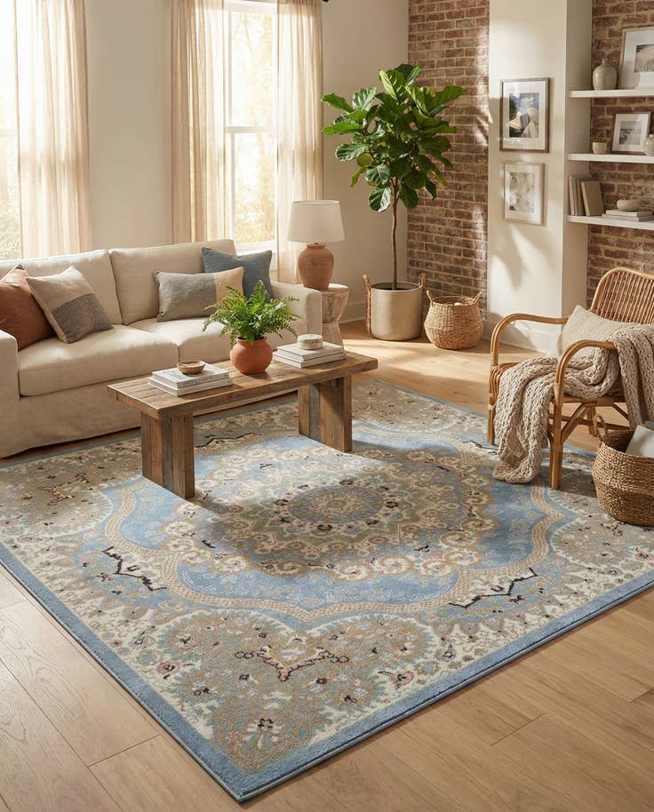 Detail image of 7' 10 x 7' 10 Kamala Washable Square Rug