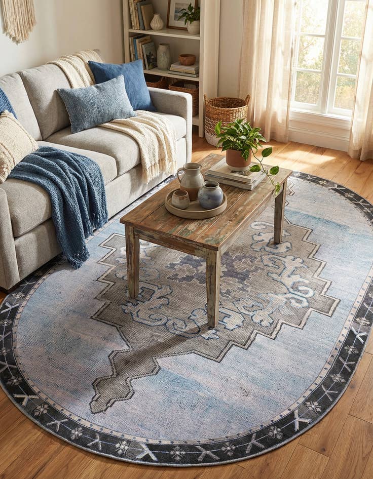 Detail image of 7' 6 x 10' 6 Timeless Oval Rug