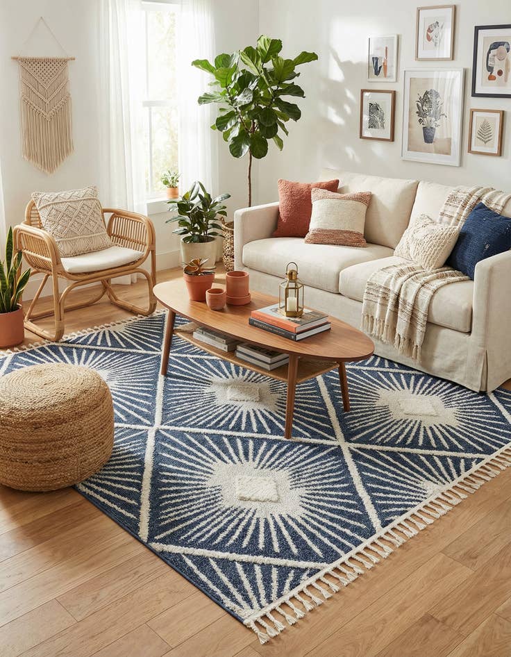 Detail image of 7' 10 x 7' 10 Boho Square Rug