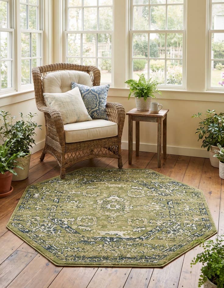 Detail image of 5' x 5' Charleston Octagon Rug
