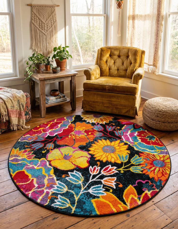 Detail image of 5' x 5' Tuscany Round Rug