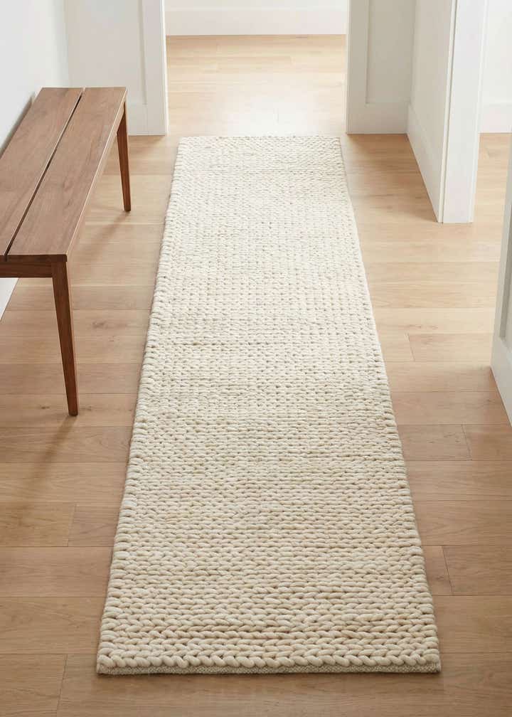2' x 8' Hand Woven Lana New Zealand Wool Runner Rug