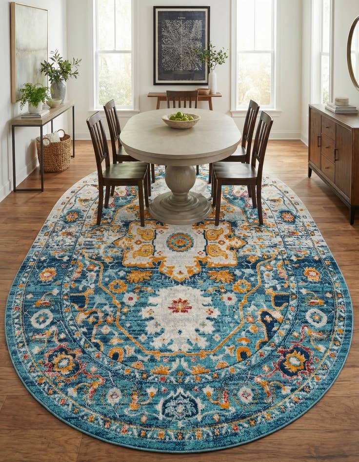 Detail image of 7' 10 x 10' Madeline Vintage Oval Rug