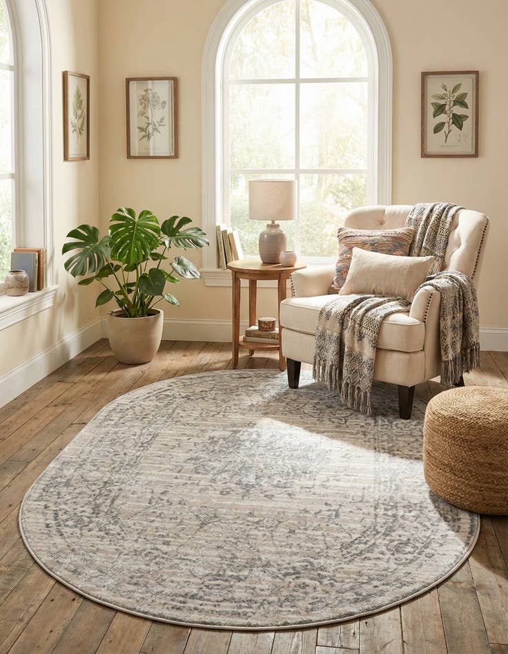 Detail image of 4' x 6' Chesterfield Oval Rug