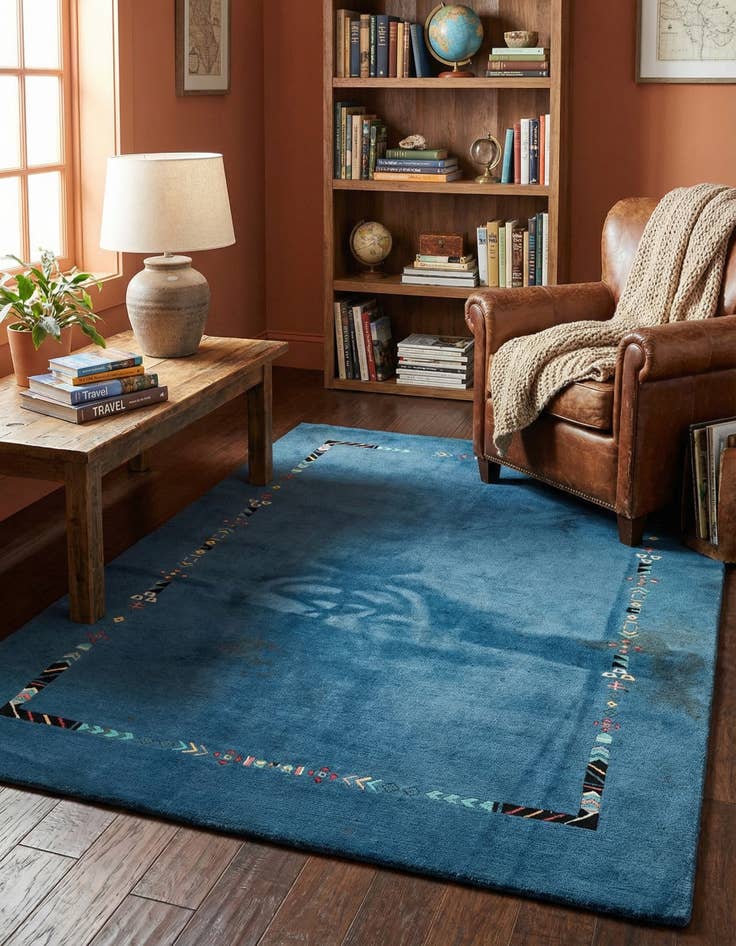 Detail image of 4' 8 x 6' 7 Hand Knotted Tibet Wool Rug