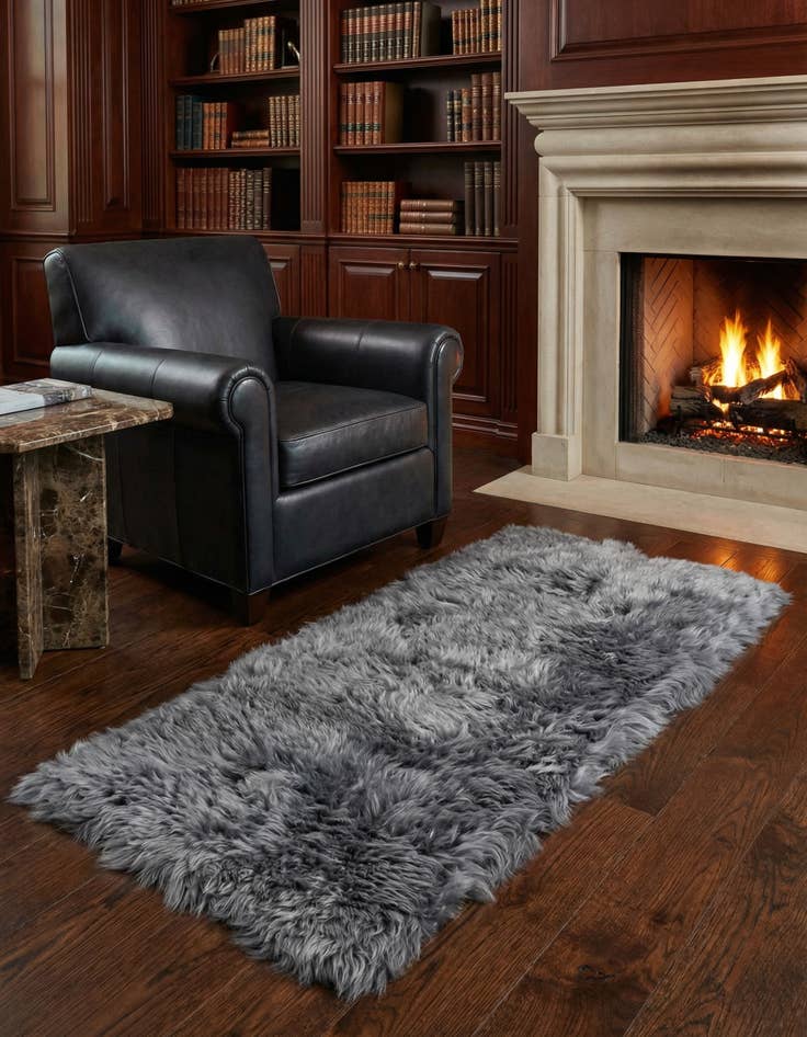 Detail image of 2' x 4' Sheepskin Runner Rug