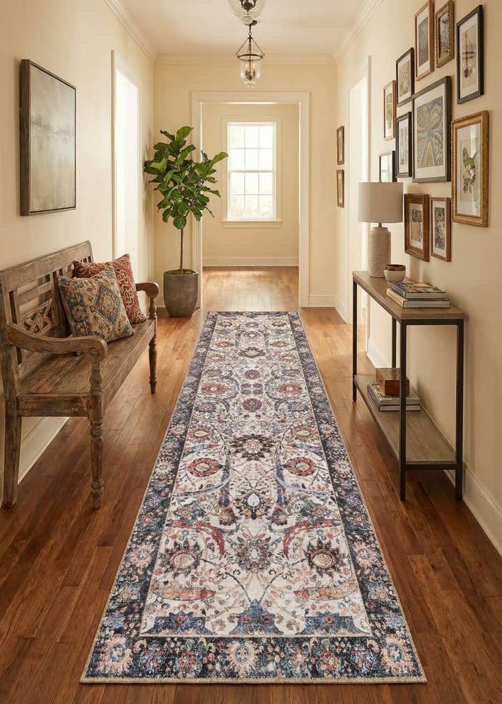 2' 7 x 10' Washable Timeless Runner Rug