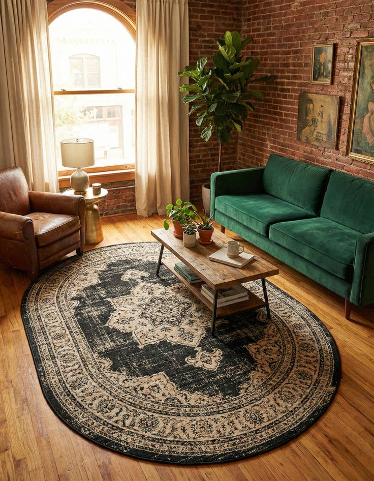 Detail image of 5' 3 x 8' Monaco Oval Rug