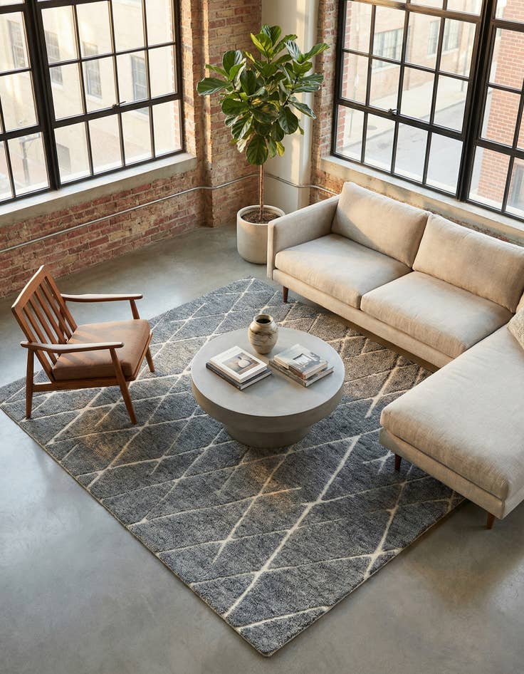 Detail image of 7' 10 x 7' 10 Atlas Moroccan Wool Square Rug