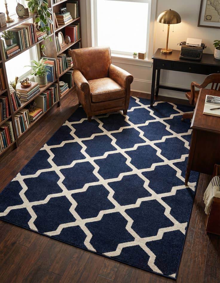 Detail image of 5' 3 x 8' Lattice Rug