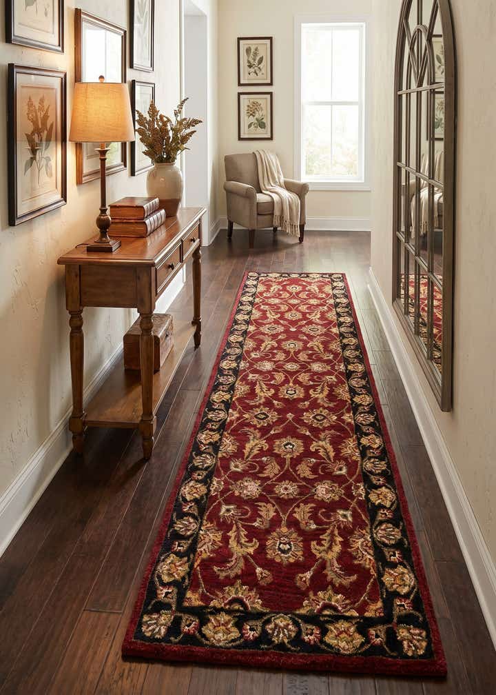 2' 7 x 9' 10 Agra PastInv Wool Runner Rug