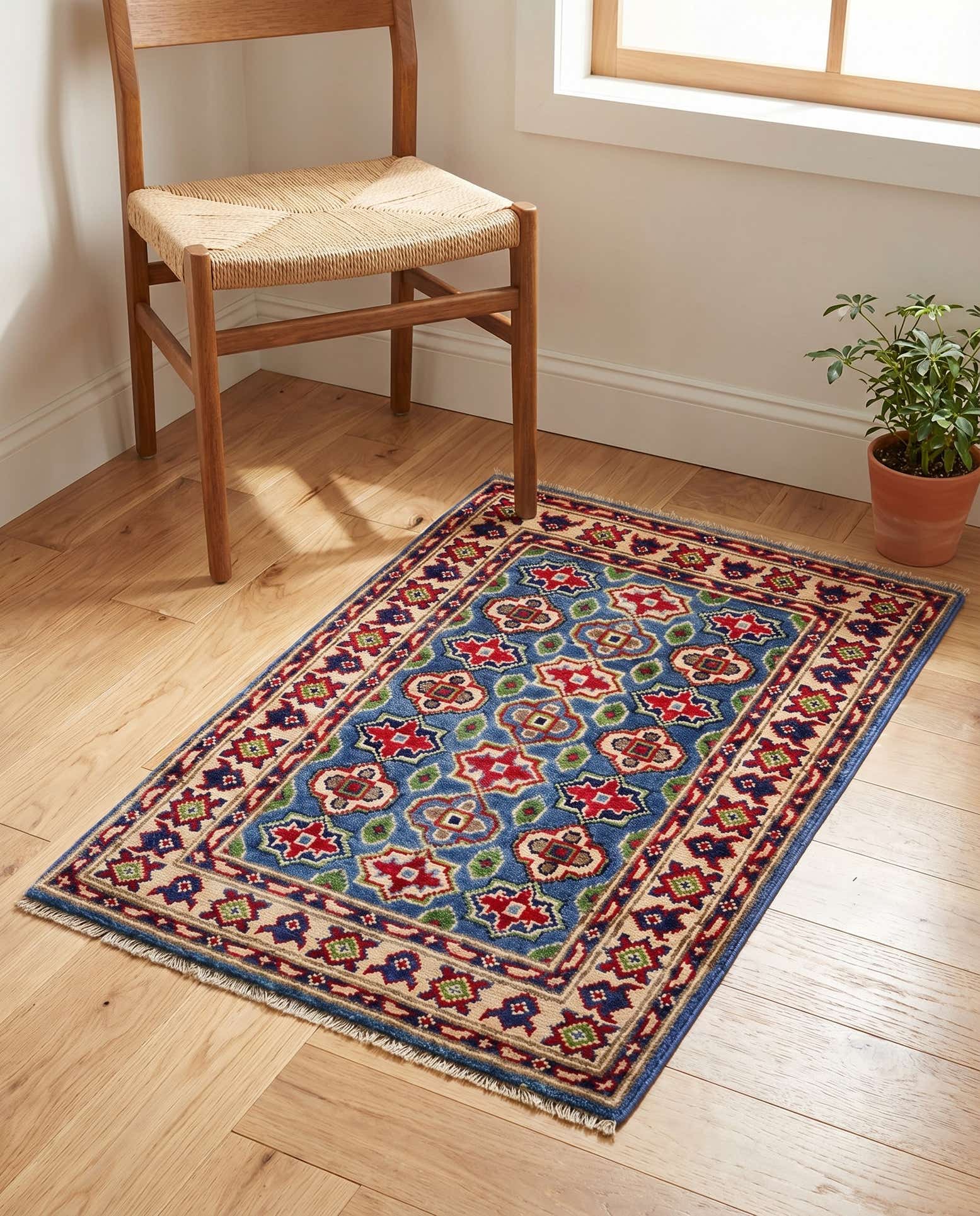 2' x 3' 1 Hand Knotted Kazak Rug
