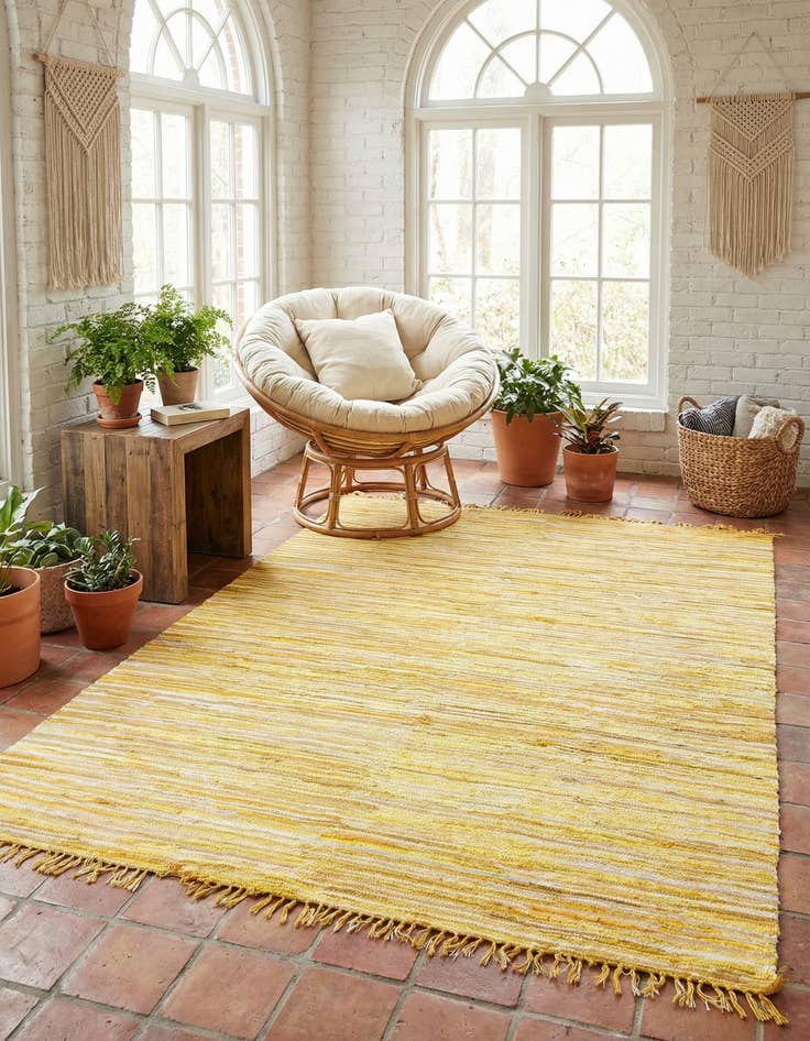 Detail image of 9' x 12' Hand Woven Chindi Cotton Rug