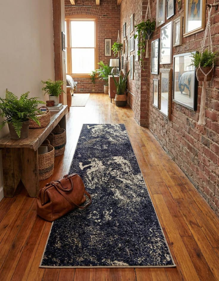 Detail image of 2' x 8'  Washable Haerfest Runner Rug