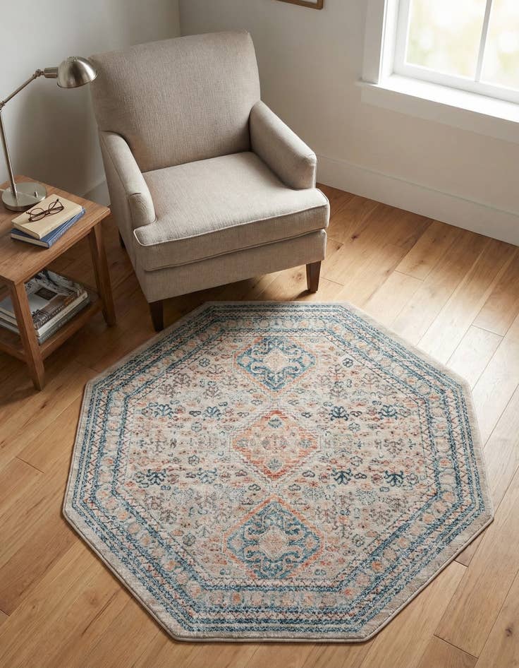 Detail image of 4' x 4' Newport Octagon Rug