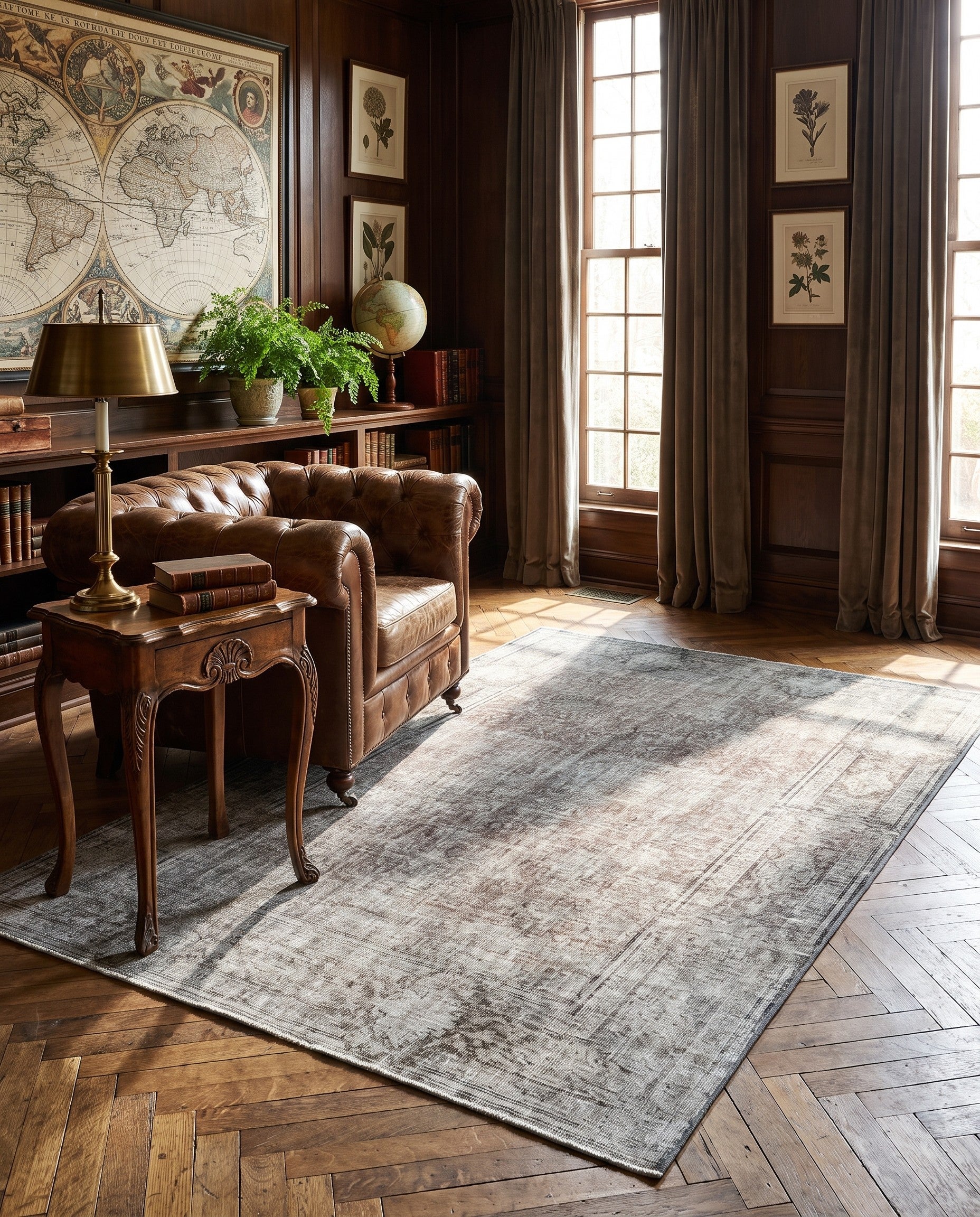 4' 11 x 7' 5 Vintage Royal Wool Rug
