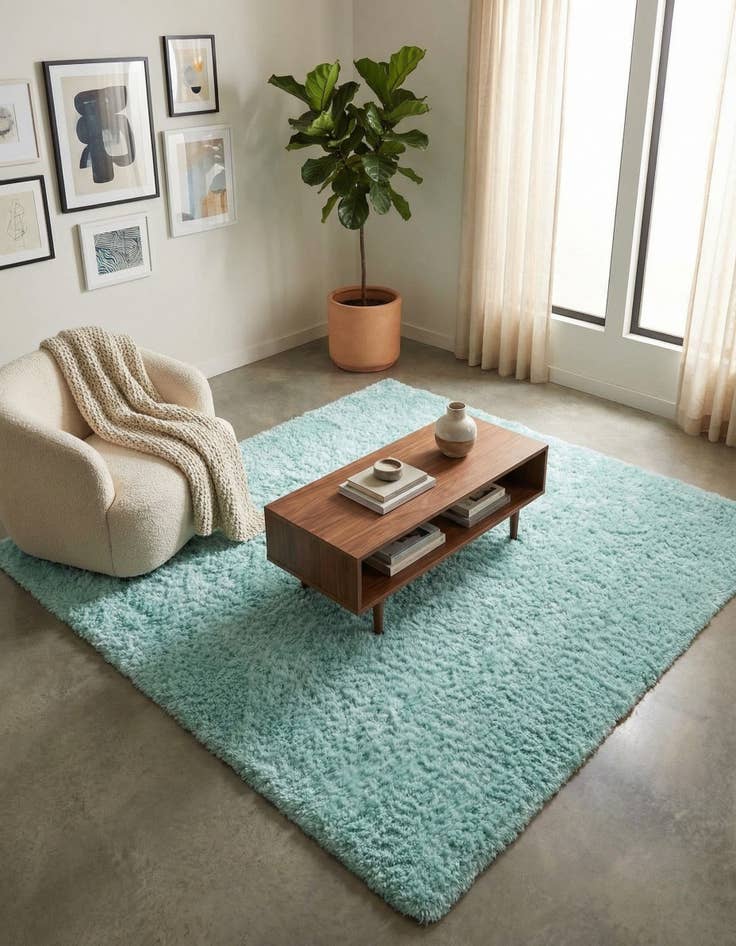 Detail image of  8' x 8' Infinity Shag Square Rug