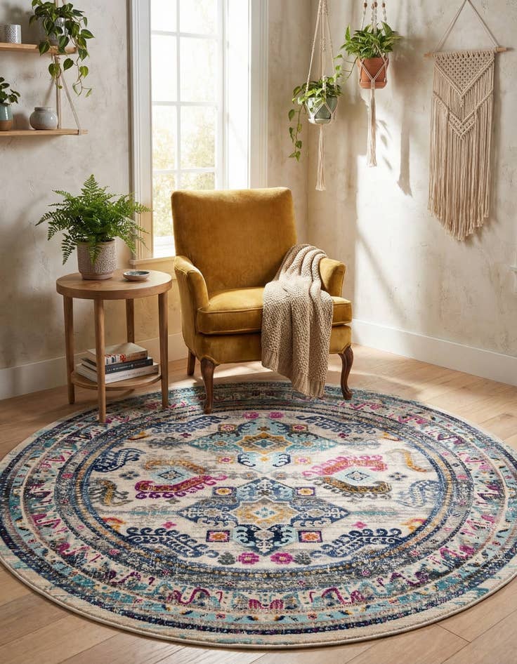 Detail image of 5' x 5' Budapest Round Rug