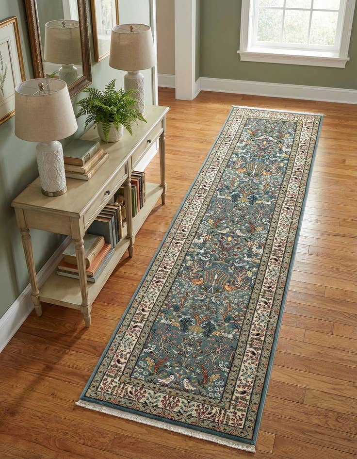 Detail image of 2' 7 x 11' Nain Design Runner Rug