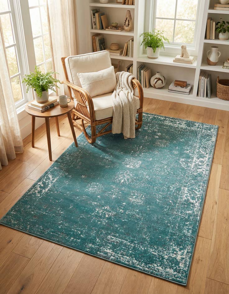 Detail image of 5' 3 x 8' Monte Carlo Rug With Pad Bundle