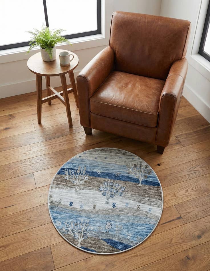 Detail image of 3' 3 x 3' 3 Gabbeh Round Rug