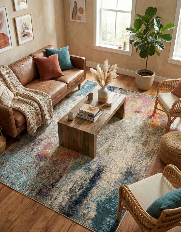 Detail image of 6' x 9' Washable Theia Rug