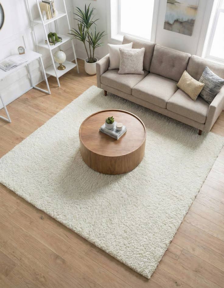 Detail image of 8' x 8' Soft Solid Shag Square Rug