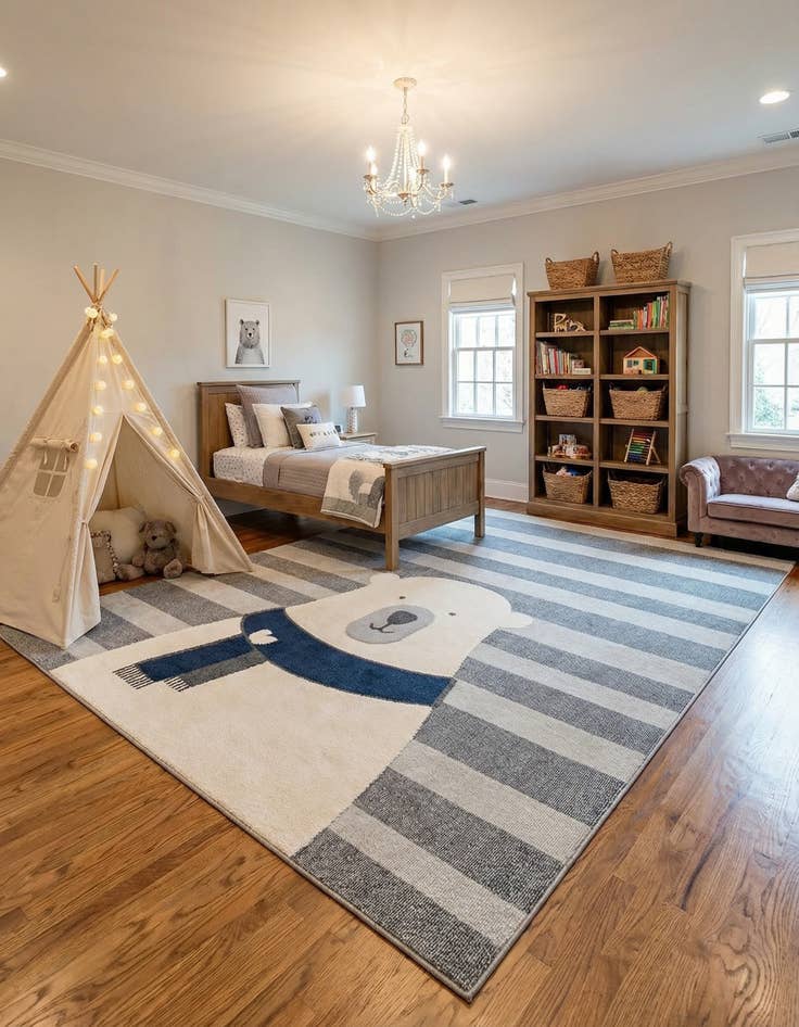 Detail image of 9' x 12' Whimsy Kids Rug