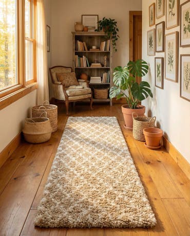  2' 7 x 6' Moroccan Shag Runner Rug